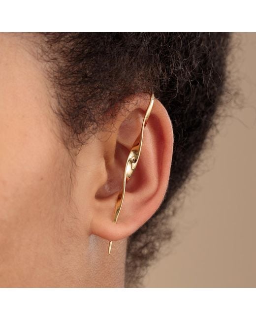 Scream Pretty Metallic Plated Ribbon Ear Crawler