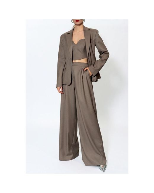 AGGI by HALEWSKI Brown Bonnie Melange X Shaped Blazer