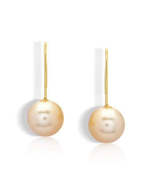 Dhwani Bansal Metallic Perla Earrings With South Sea Pearls