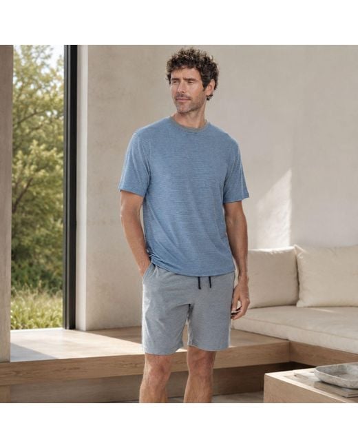 Zd - Zero Defects Blue Short Modal Pyjamas Zeus for men