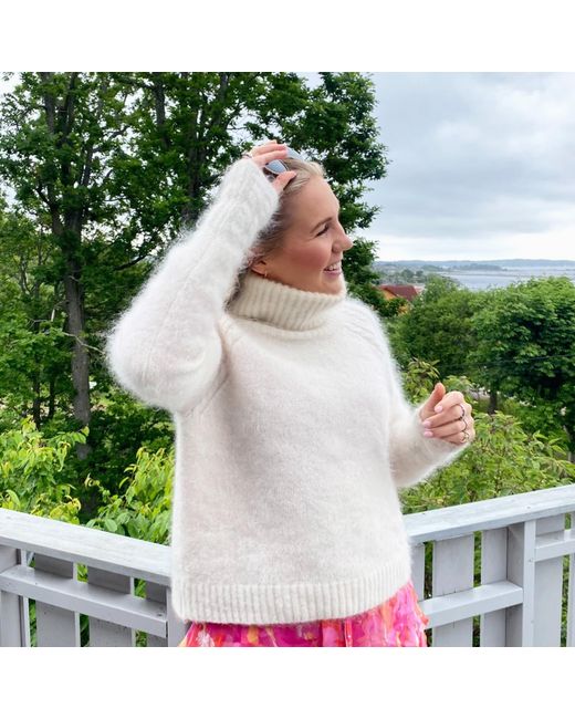 tirillm White Ma Mohair Sweater With Great Details