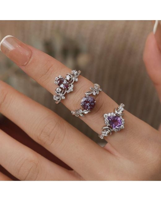 Azura Jewelry New York Metallic Moonlit Alexandrite Ring Vermeil