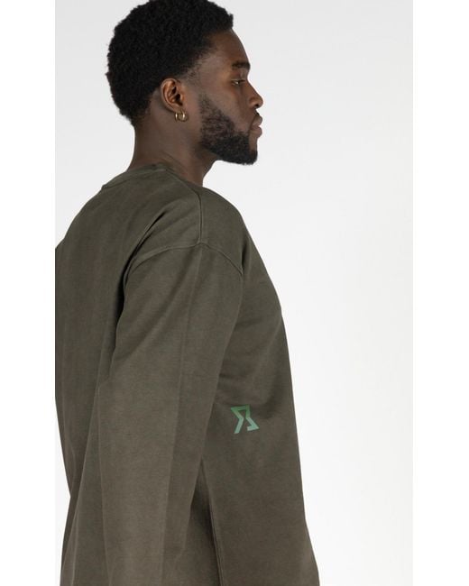 Achilles and the Tortoise Green Long Sleeve Tee Forest for men