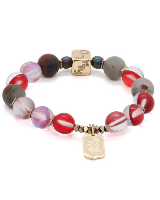 Ebru Jewelry Red Good Luck Cat Eye Love Bead Bracelet