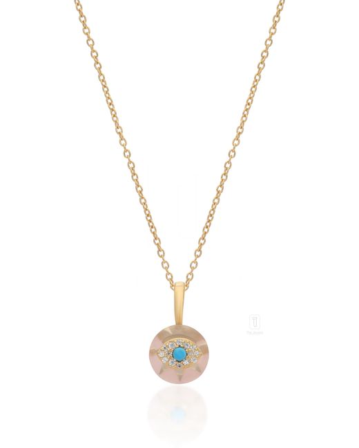 The Jewelz Metallic Ocean Bloom' & Rose Quartz Necklace