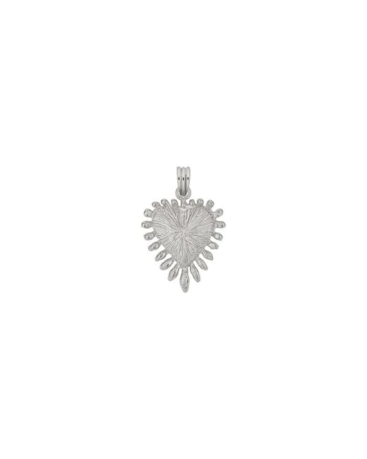 Zoe & Morgan White Heart Rays Charm
