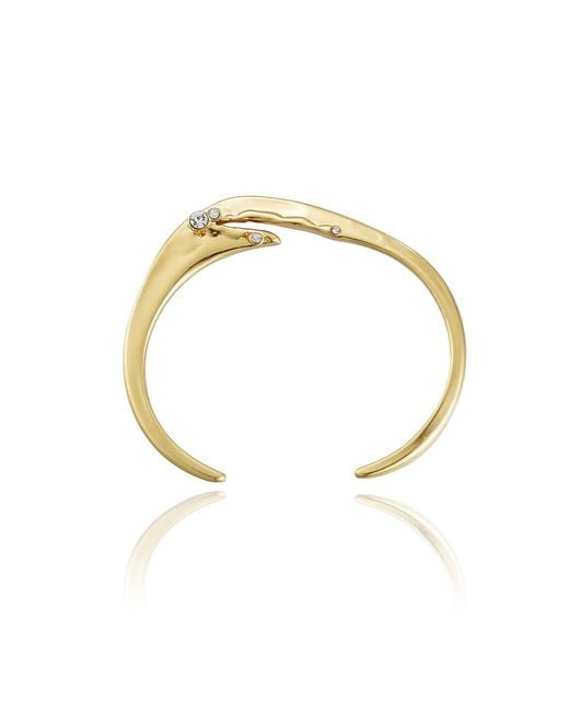 Rare Matters Jewelry Metallic Golden Ripple Cuff Bangle Bracelet