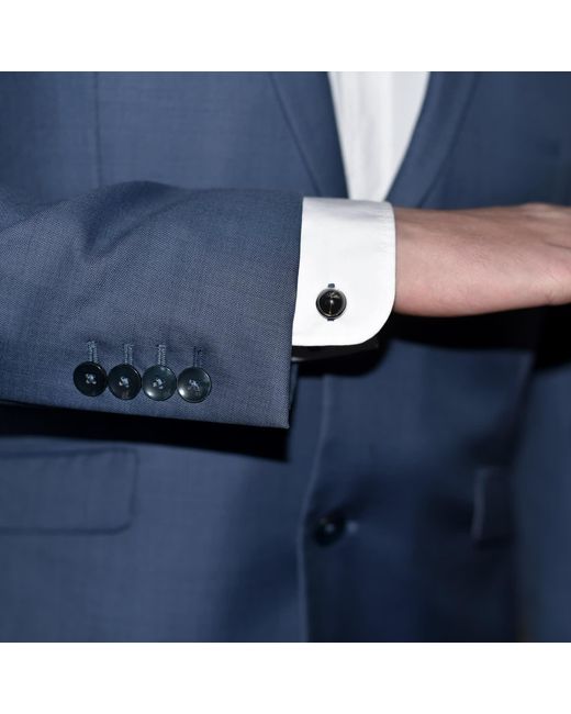Laura Daili Black Glass Cufflinks for men