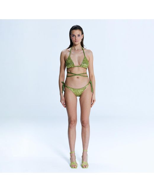 Nur Karaata Green Verde Triangle Bikini Set