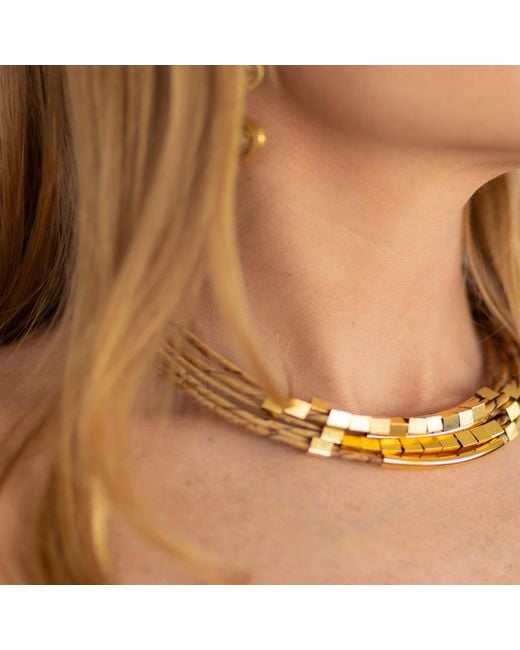 Nart Nature Making Art Metallic The Multiple Banana Fiber Necklace