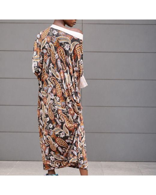 Miro Misljen Natural Nomad Paisley Maxi Dress