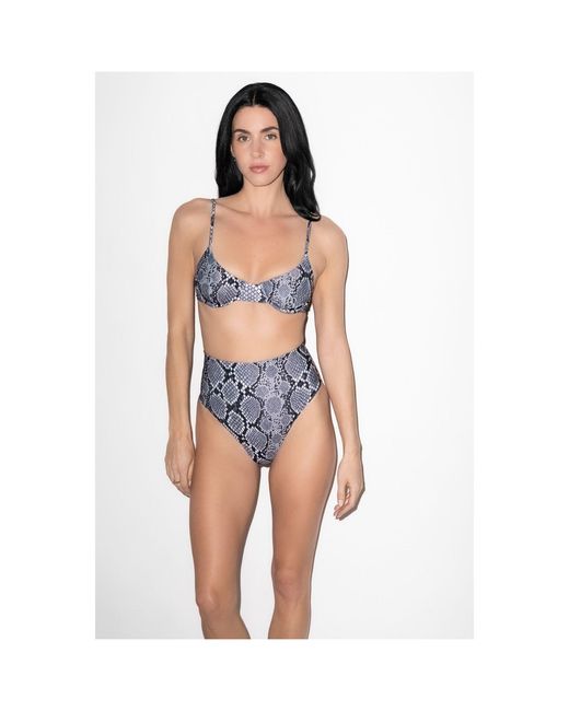 Playaluxe Blue Palermo Underwire Bikini Top Snake