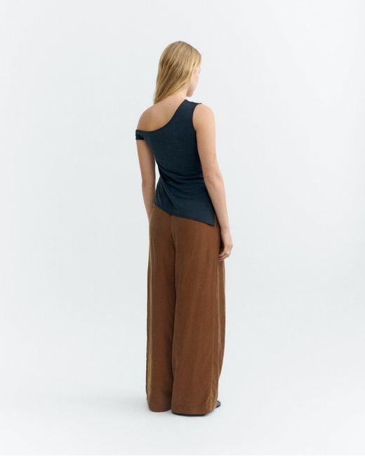 Thinking Mu Blue Asymmetrical Top Zohar