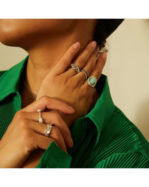 Bermuda Watch Company Green Annie Apple Imogen Sterling Amazonite Ring