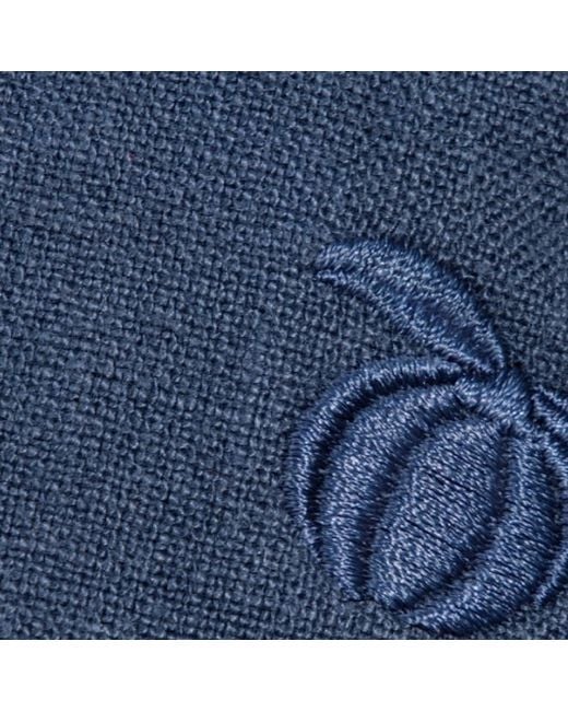 Maison Tangerine Blue Linen Baseball Hat Deep