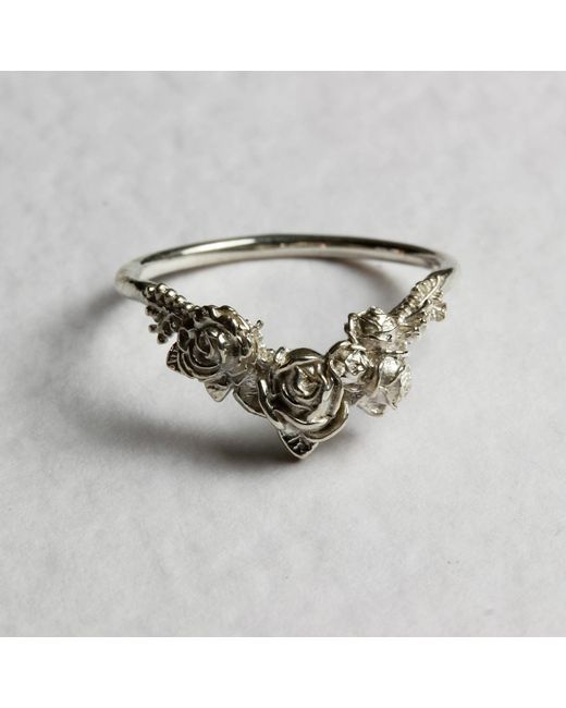 Lee Renee White Rose Ring –