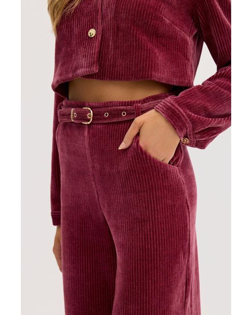 Why Mary Red Lucia Cropped Corduroy Jacket