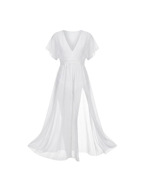 GLAM ON YOU White Celeste Dress