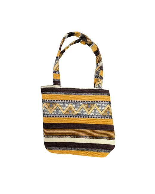 Berber Leather Metallic The Nador Small Expandable Fabric Tote