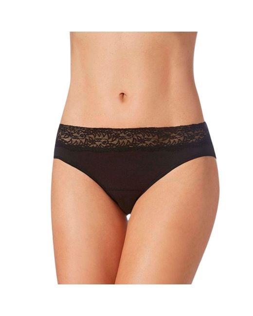 Zd - Zero Defects Black Diana Mid-Rise Lace Brief – Softness With Soy Fiber