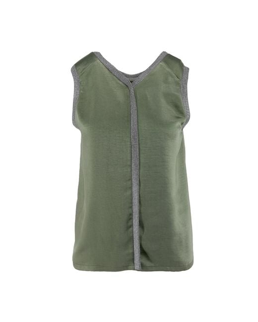 Silvia Serban Green Reversible Satin Top