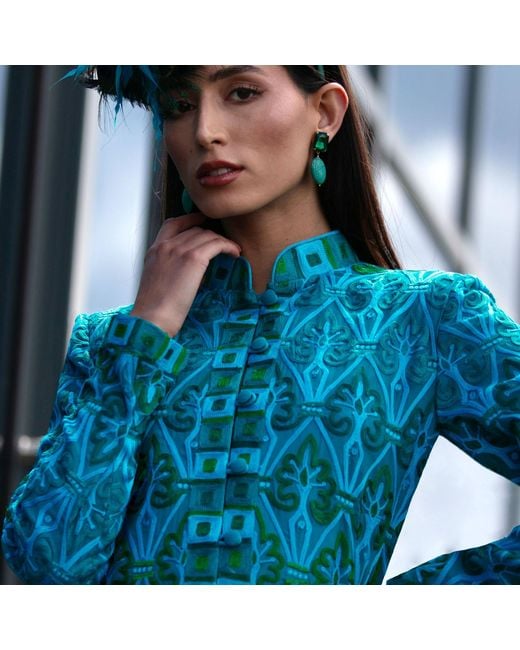 Beatrice von Tresckow Blue Mystique Embroidered Jacket