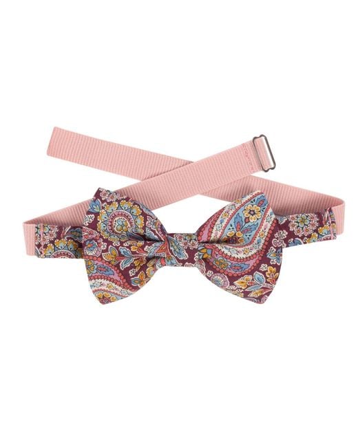 LE COLONEL Brown Liberty Fig Lee Manor Kid Bow Tie for men