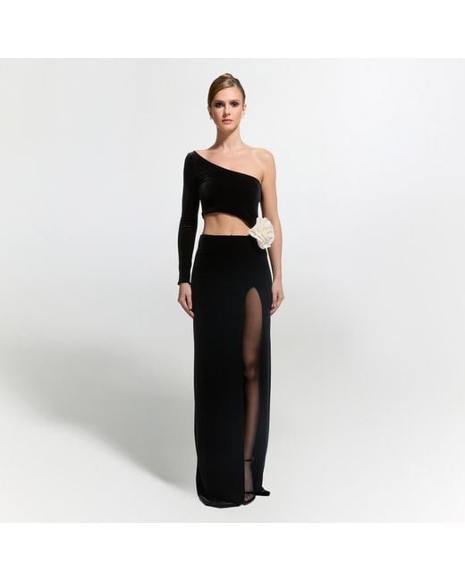 Nur Karaata Black Ritz Rose Dress