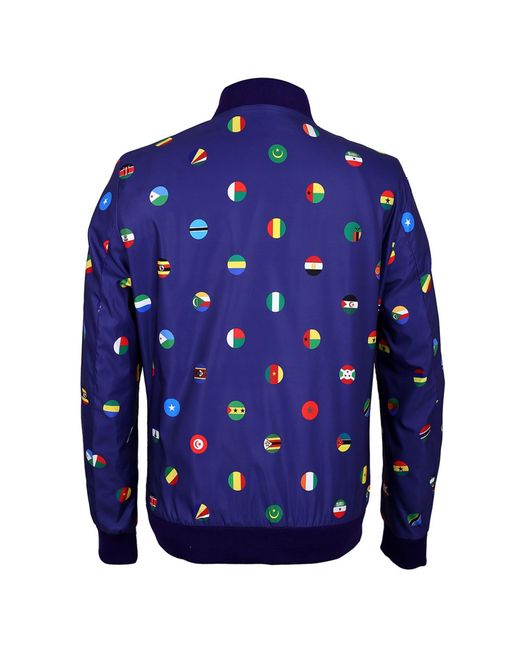 DAVID WEJ Blue African Nation Bomber Jacket – Royal for men