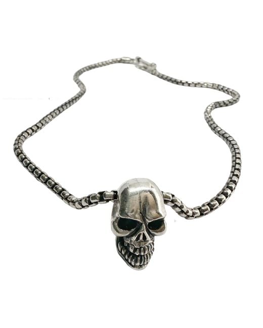 Tg-Jewellery by Tamara Gervasio Metallic Skull Box Chain T-Bar for men