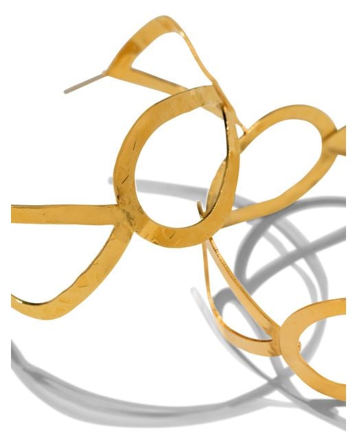 Jaredjamin White Julia Hoop Post Earrings