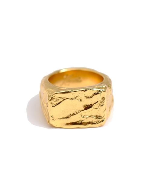 Krush Metallic Kaomi Molten Rectangular Signet Ring