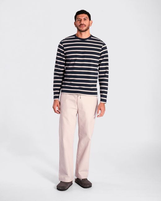 Far Afield Blue Breton Stripe T-Shirt for men