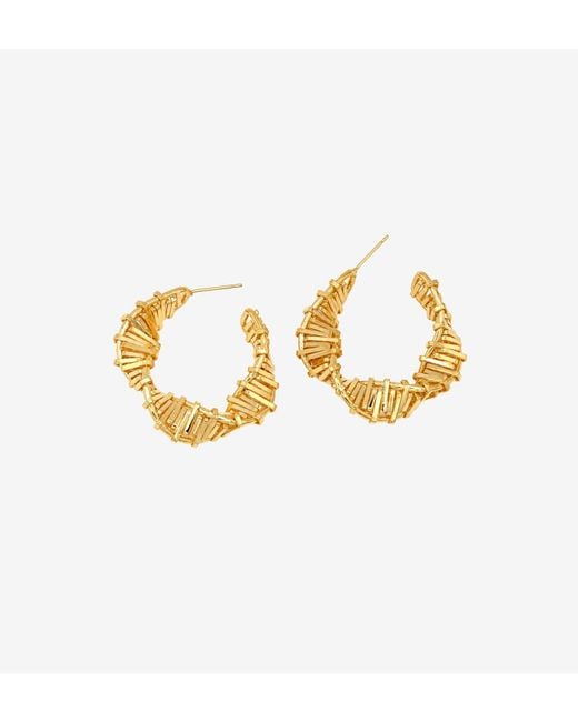 Uchi and Soto Metallic Kin Sculptural Hoop Earrings