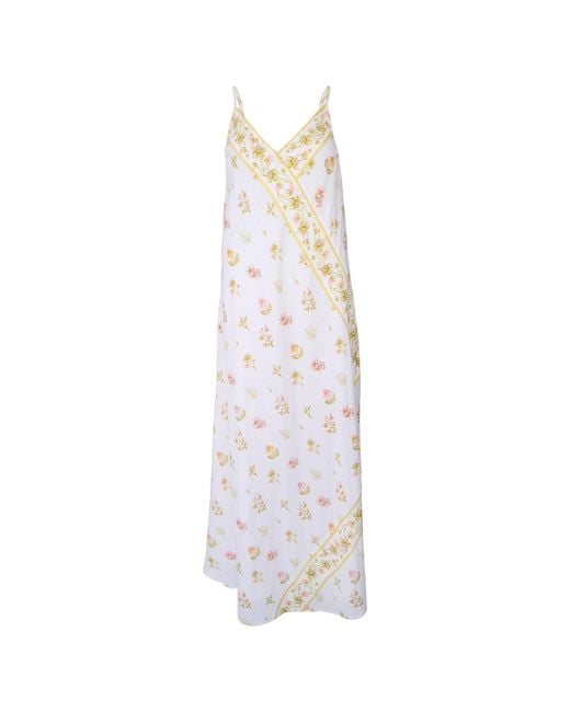 Em & Shi White Chamomile Slip Dress