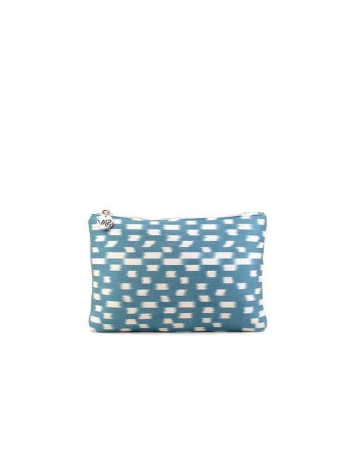 SJW BAGS LONDON Blue Aquila Ikat Clutch Bag