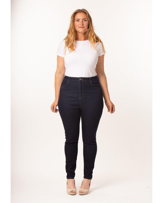 I AM DENIM Blue Above & Beyond Extra Tummy Friendly High Waist Skinny Jeans