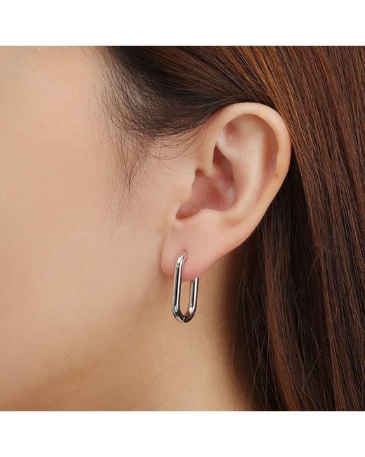 Arte Madrid Metallic Toggle Convertible Hoop Earrings
