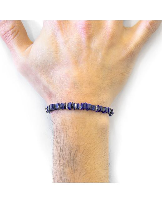 Anchor and Crew Blue Lapis Lazuli Innot & Stone Bracelet for men