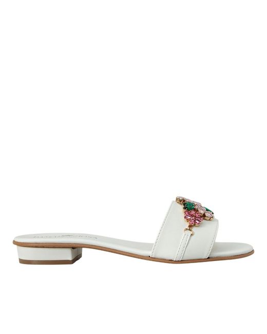 DAMAPREZIOSA Metallic Flora Bouquet Jewel Mule Sandal