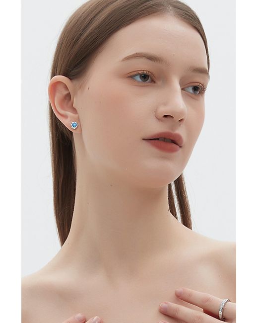 Classicharms Blue Skyler Molten Sky Stud Earrings