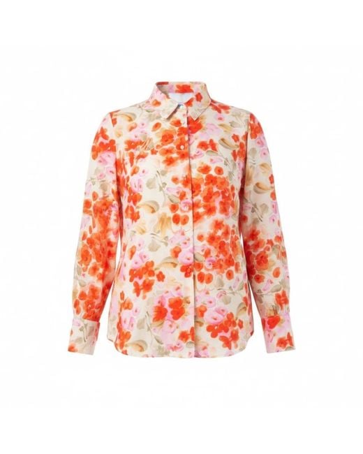 Franchetti Bond Orange Ricciarda Pansies Classic Shirt