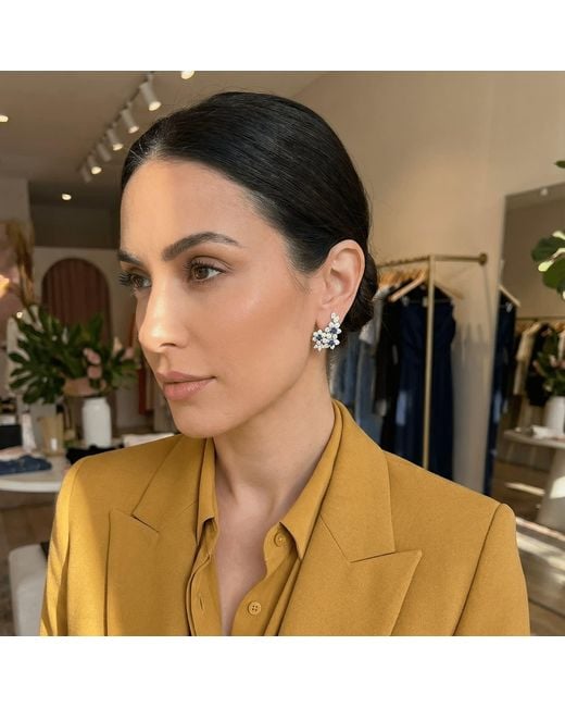 Chanel Joan Elkayam Blue Crystal Floral Earrings