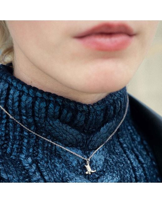 Shaded the Label Metallic Jessie Sterling Cowboy Boot Pendant Necklace