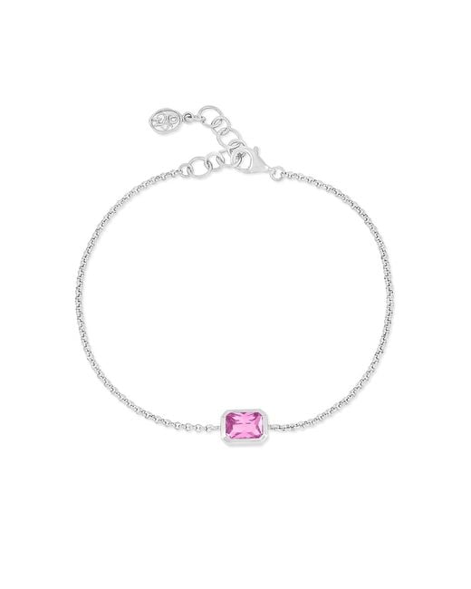 Dower & Hall Metallic Quartz Octagon Chain Bracelet