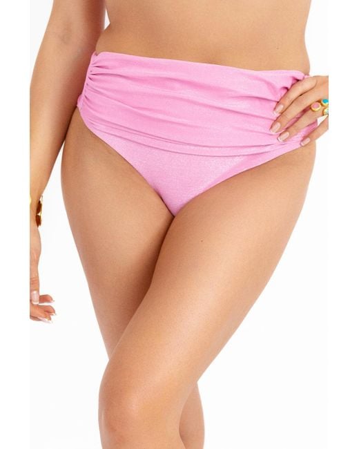 Leyla Maya Ltd Pink Paloma High Waisted Bikini Bottoms