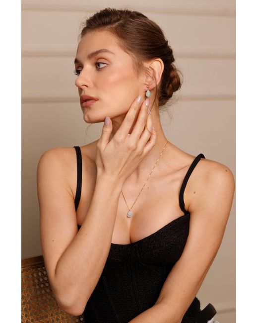 Katy Faye Blue Neutrals March Aquamarine Earrings