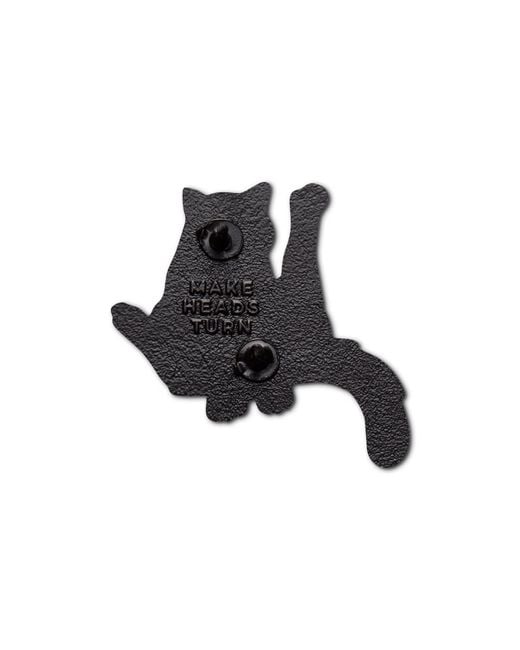 Make Heads Turn Black Enamel Pin Look