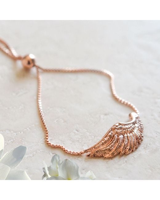 Seven Saints Metallic Angel Wing Bolo Friendship Bracelet, Over Sterling