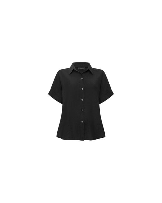 James Lakeland Black Button-Down Top